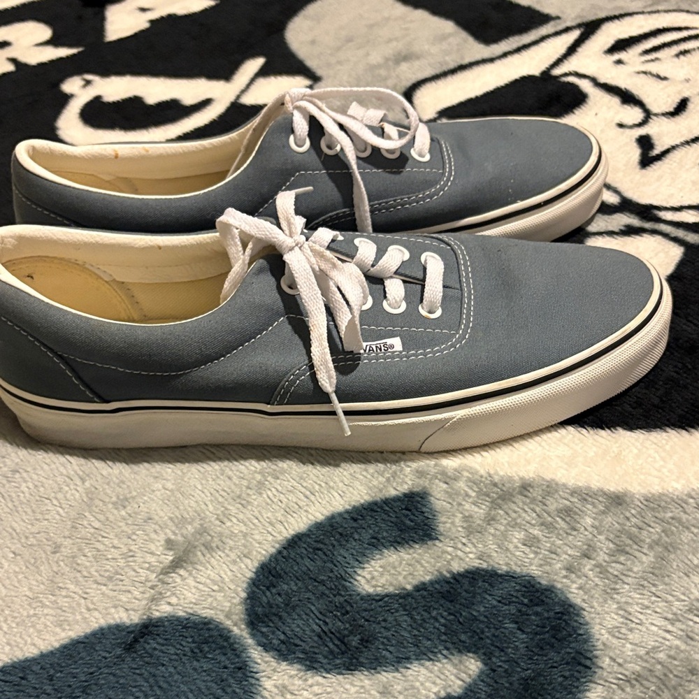 Vans Light Blue Canvas Sneakers with White Accents - Picture 2 of 4